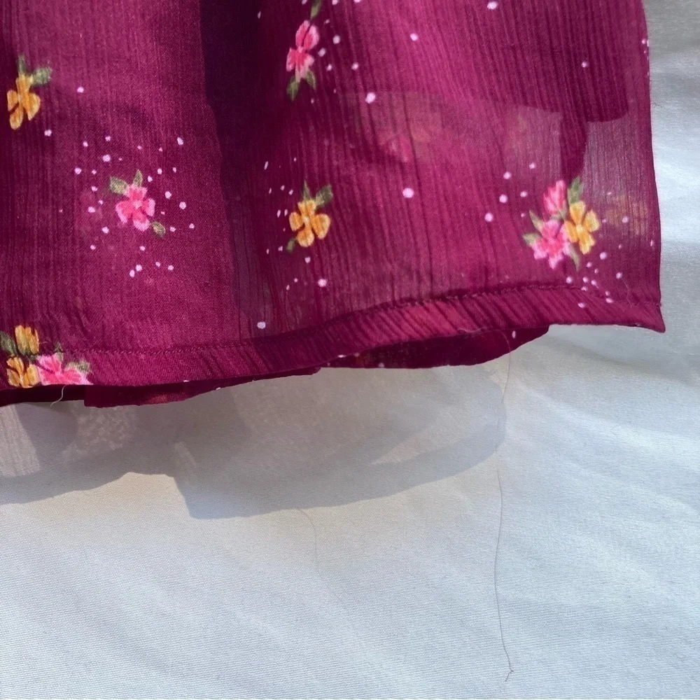 Old Navy purple floral skirt, size large(10-12)